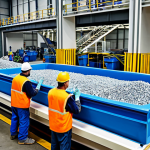 **Image Prompt:** "A modern recycling plant, processing various types of alternative plastics, showcasing organized sorting and advanced machinery, fully clothed workers in appropriate attire, safe for work, professional setting, perfect anatomy, correct proportions, high resolution, family-friendly"